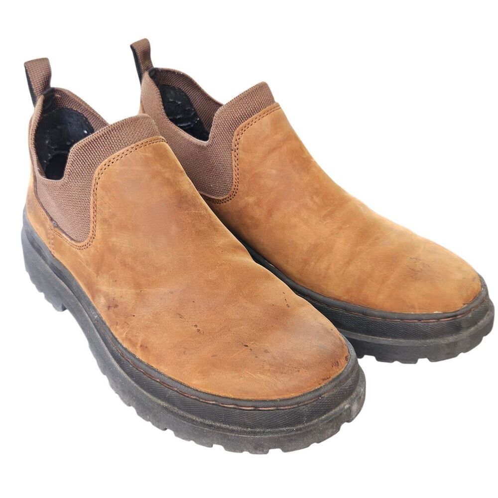 Georgia Boot Romeo Superlyte Mens 11 Brown Slip On Work Shoes Soft Toe Leather
